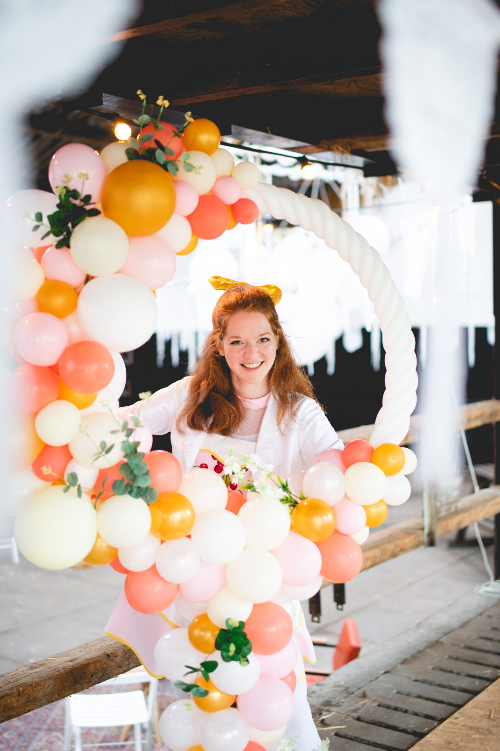 Bruiloft of trouwerij met ballonnen